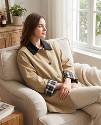 Immy Oversized Contrast Trim Chore Jacket