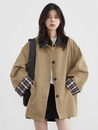 Immy Oversized Contrast Trim Chore Jacket