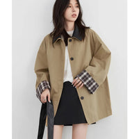 Immy Oversized Contrast Trim Chore Jacket