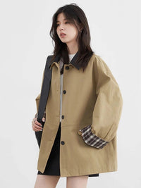 Immy Oversized Contrast Trim Chore Jacket