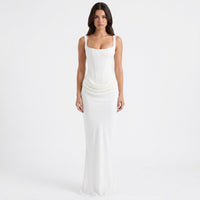 Corinne Corset Satin Maxi Dress
