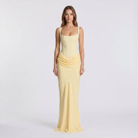 Corinne Corset Satin Maxi Dress