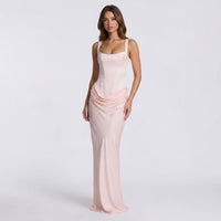 Corinne Corset Satin Maxi Dress