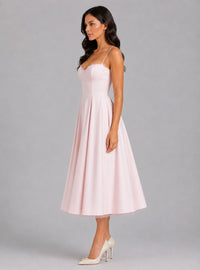 Arlette Corset Sweetheart Cocktail Midi Dress