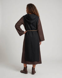 Deborah Nun Costume Hooded Midi Robe with Cross Pendant