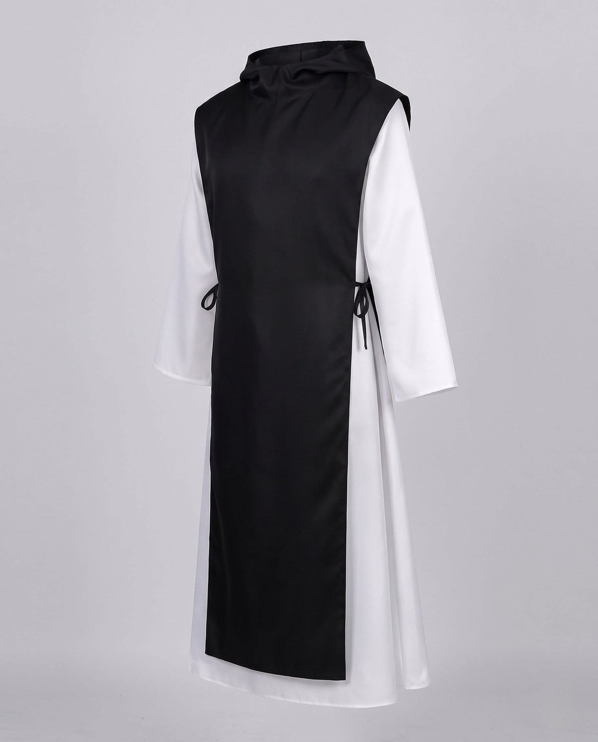 Deborah Nun Costume Hooded Midi Robe with Cross Pendant