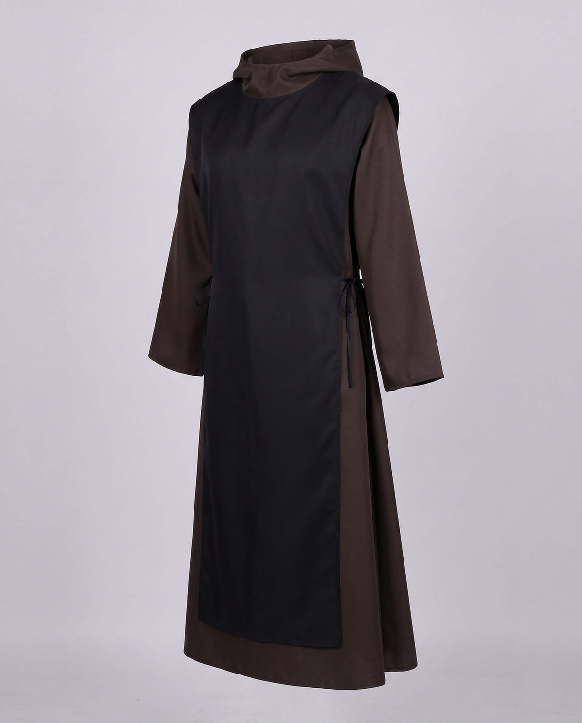 Deborah Nun Costume Hooded Midi Robe with Cross Pendant_5