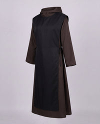 Deborah Nun Costume Hooded Midi Robe with Cross Pendant