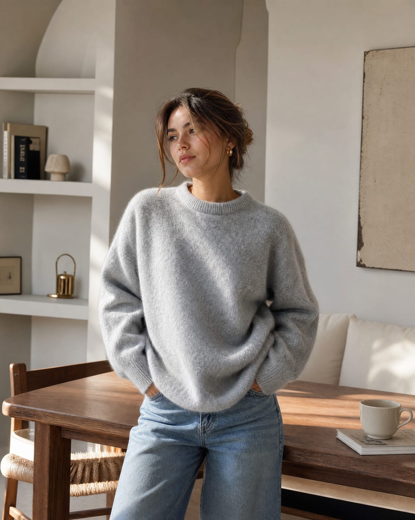 Suri Mohair Blend Crew Neck Sweater_2