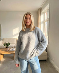 Suri Mohair Blend Crew Neck Sweater