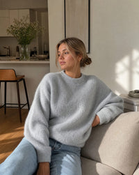 Suri Mohair Blend Crew Neck Sweater