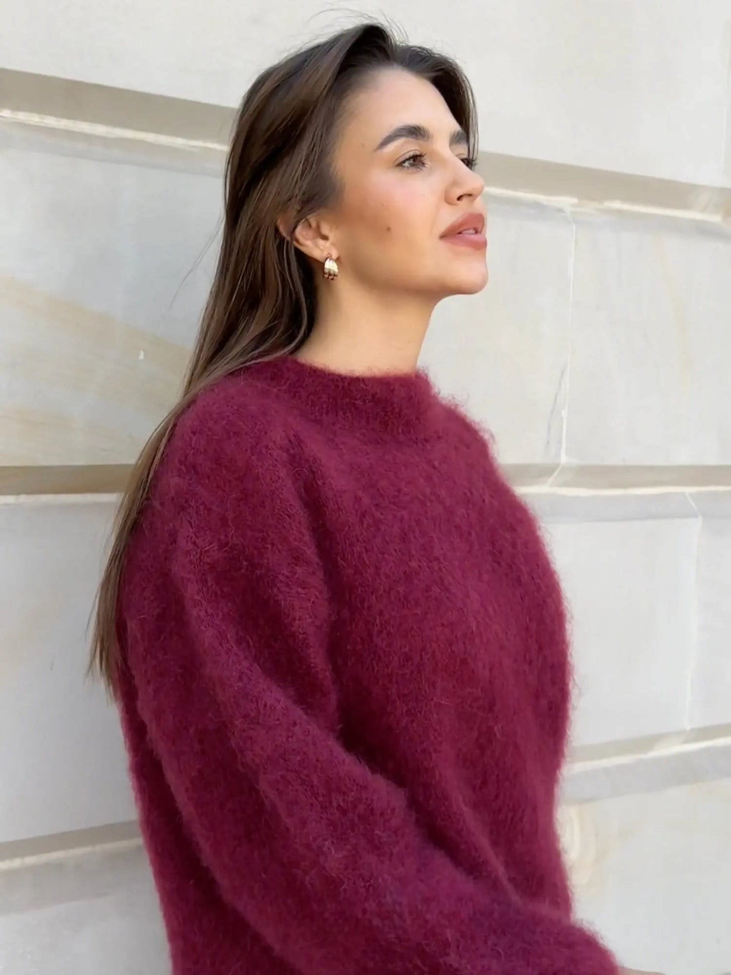 Suri Mohair Blend Crew Neck Sweater_6