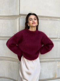 Suri Mohair Blend Crew Neck Sweater