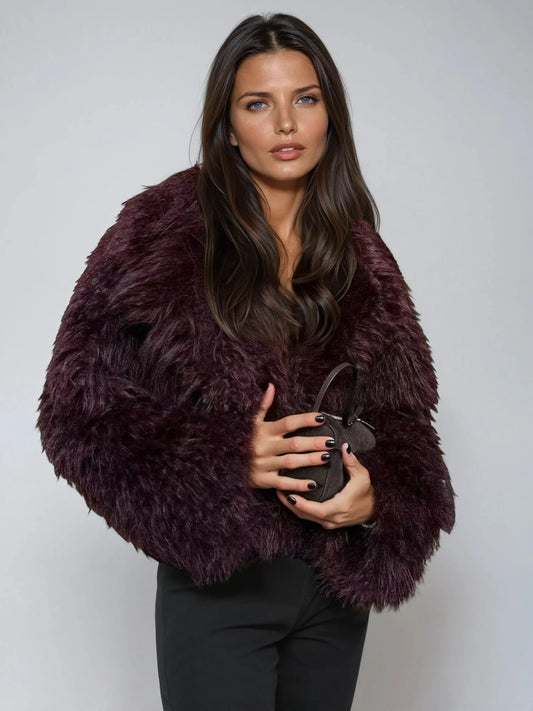 Delphina Cropped Faux Fur Coat_1