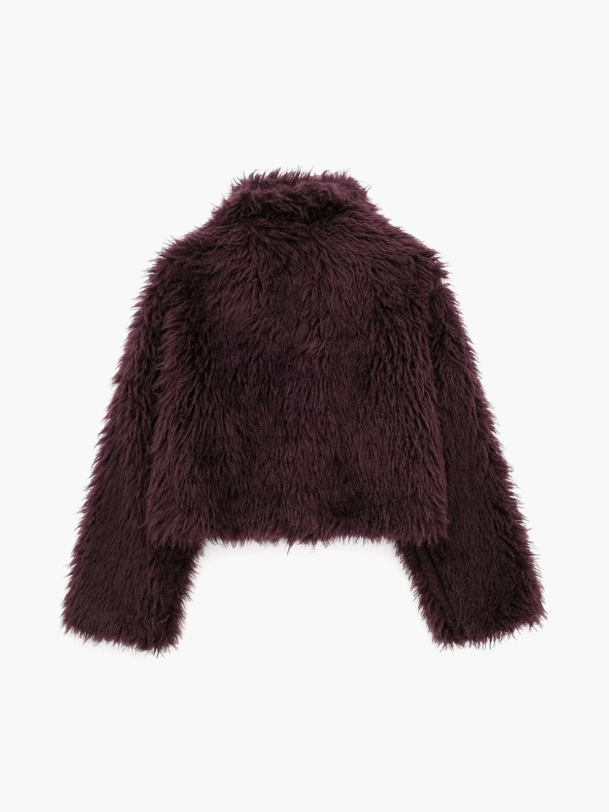 Delphina Cropped Faux Fur Coat