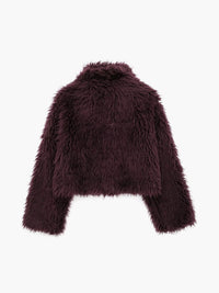 Delphina Cropped Faux Fur Coat