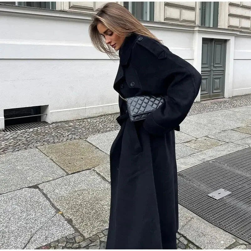 Marlow Double Breasted Wool Blend Coat_3
