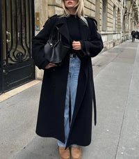 Marlow Double Breasted Wool Blend Coat