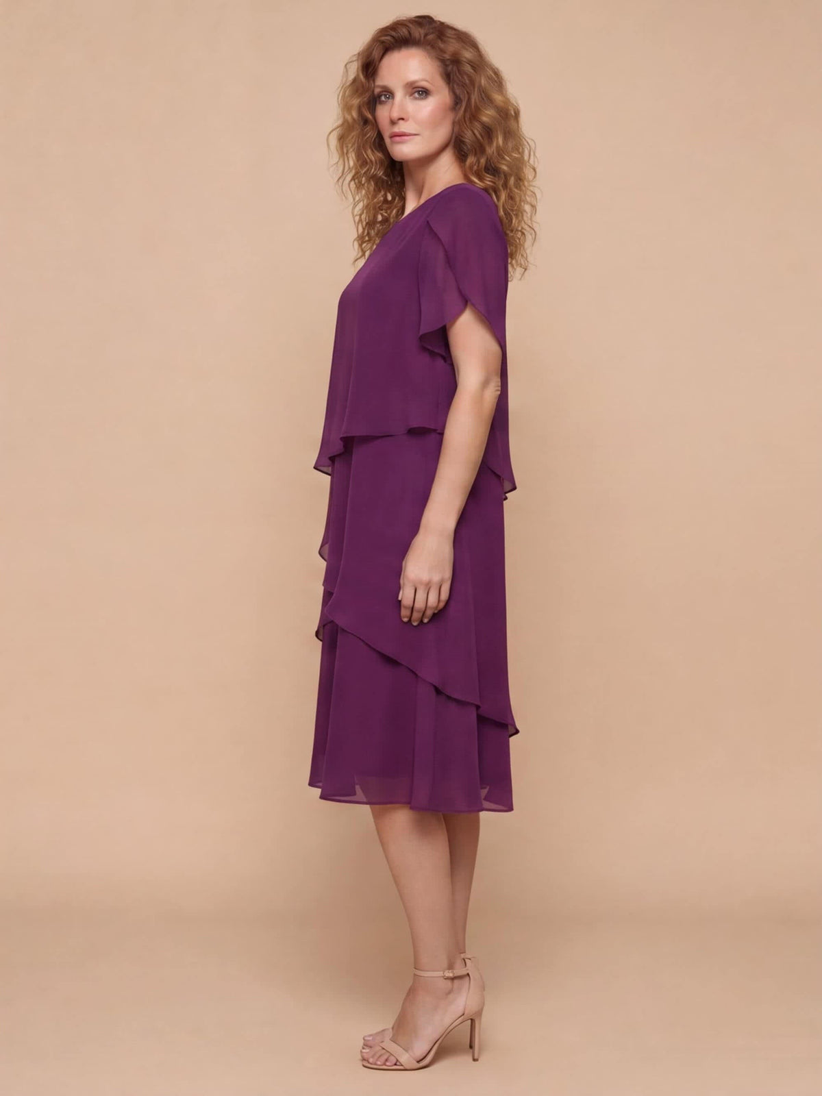 Annette Chiffon Tiered Midi Dress_2