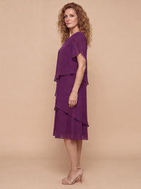 Annette Chiffon Tiered Midi Dress