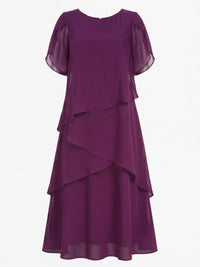 Annette Chiffon Tiered Midi Dress