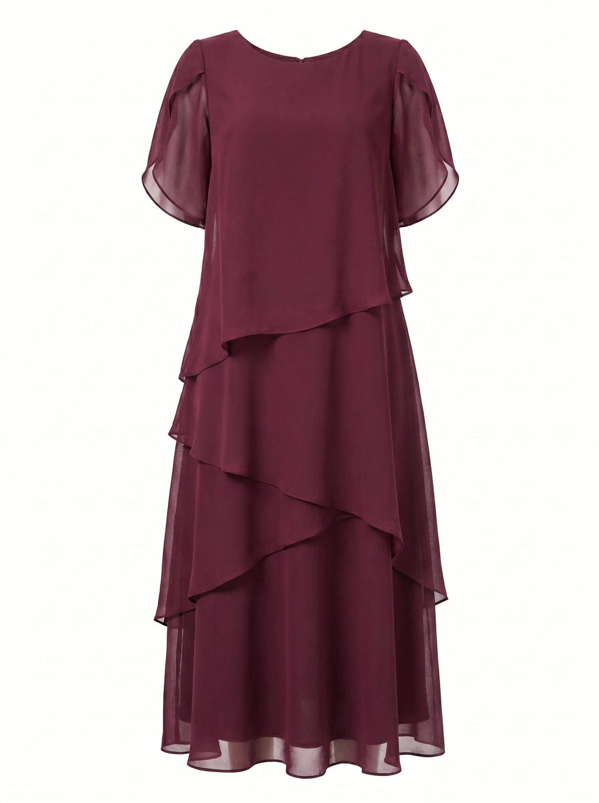 Annette Chiffon Tiered Midi Dress