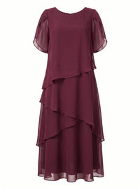 Annette Chiffon Tiered Midi Dress