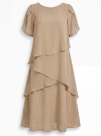 Annette Chiffon Tiered Midi Dress