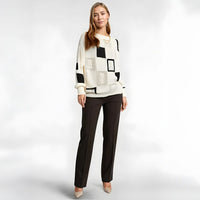 Tuva Oversized Patchwork Knit Sweater