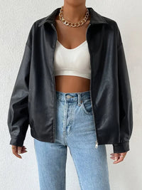 Jemma Oversized Faux Leather Jacket