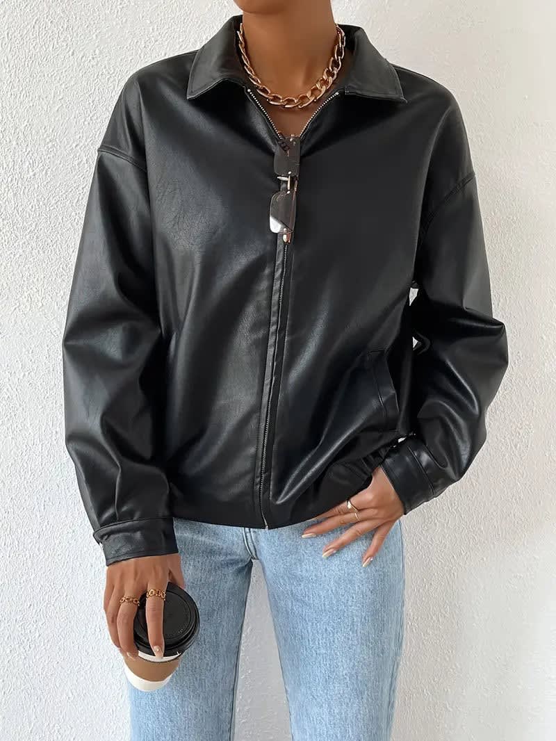Jemma Oversized Faux Leather Jacket