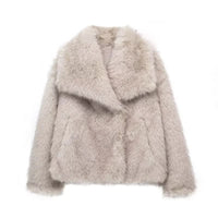 Vivianne Faux Fur Shawl Collar Coat