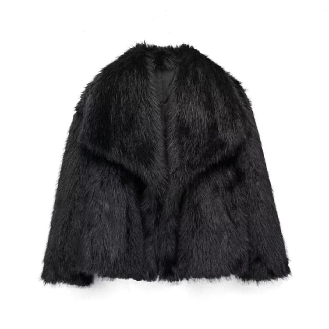 Vivianne Faux Fur Shawl Collar Coat