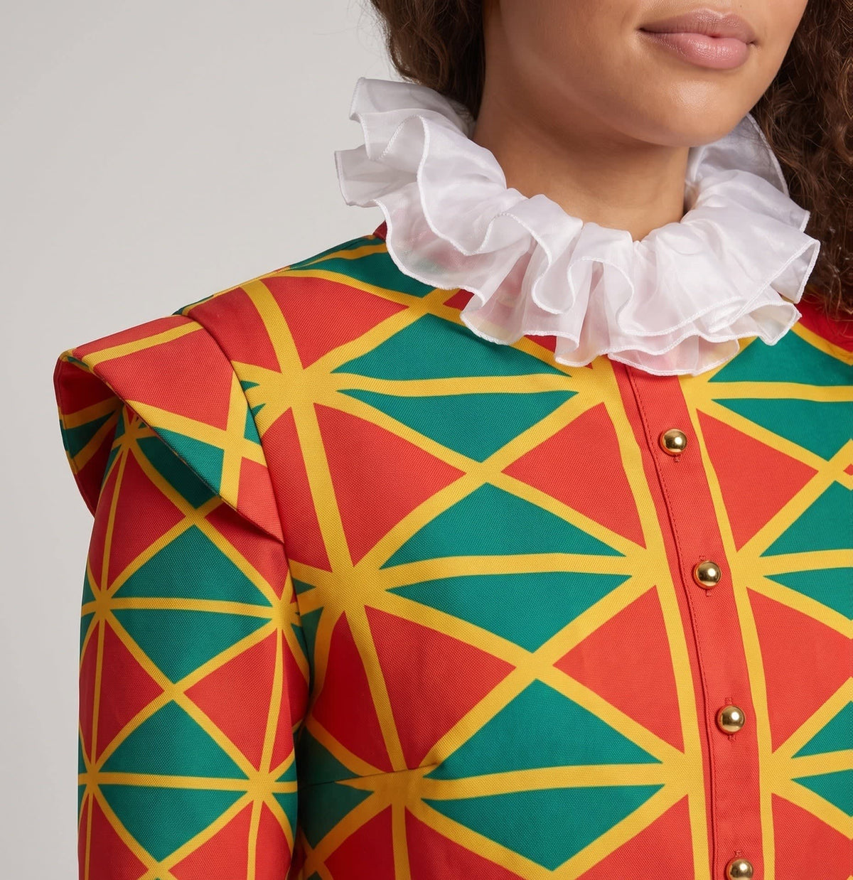 Ulrike Harlequin Two Piece Halloween Costume Set
