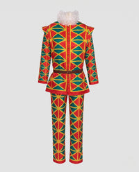 Ulrike Harlequin Two Piece Halloween Costume Set