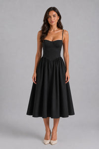 Marguerite Floral Corset Midi Dress
