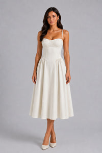 Marguerite Floral Corset Midi Dress