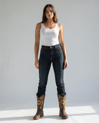 Rowan Floral Embroidered Cowboy Boots
