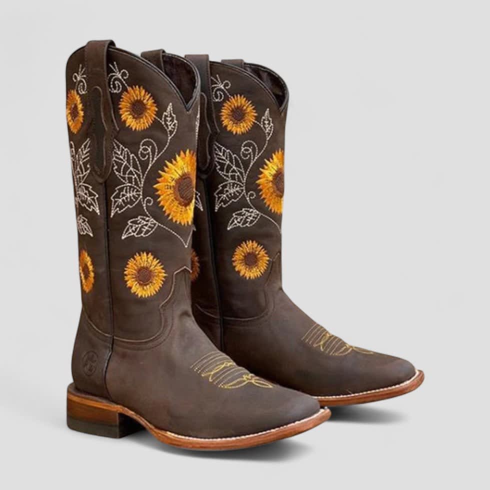 Rowan Floral Embroidered Cowboy Boots