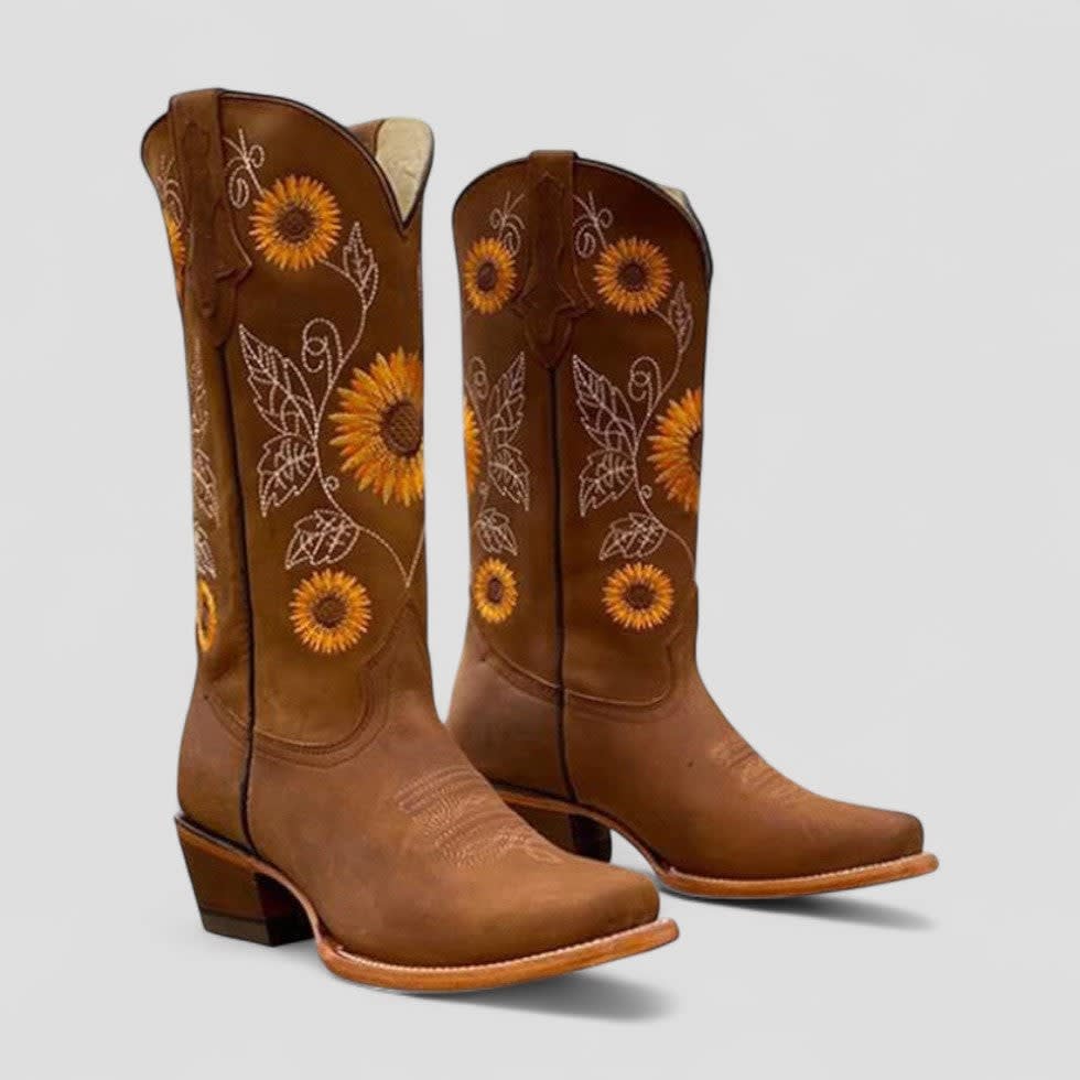 Rowan Floral Embroidered Cowboy Boots