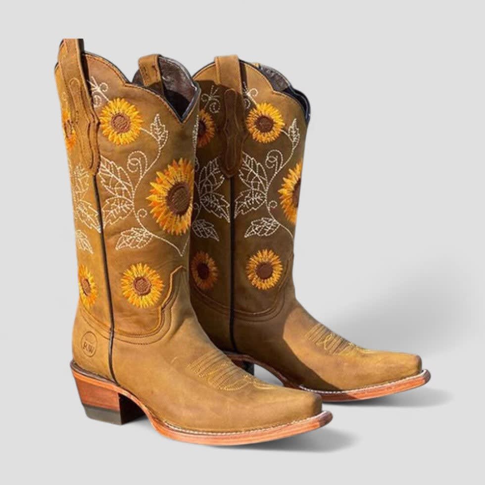 Rowan Floral Embroidered Cowboy Boots