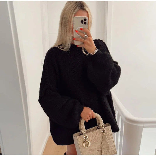 Kalia Oversized Fluffy Knit Sweater_1