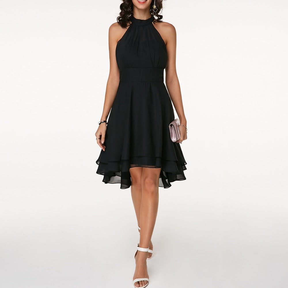 Bly Chiffon Halter Midi Dress