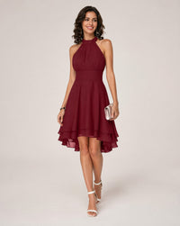 Bly Chiffon Halter Midi Dress