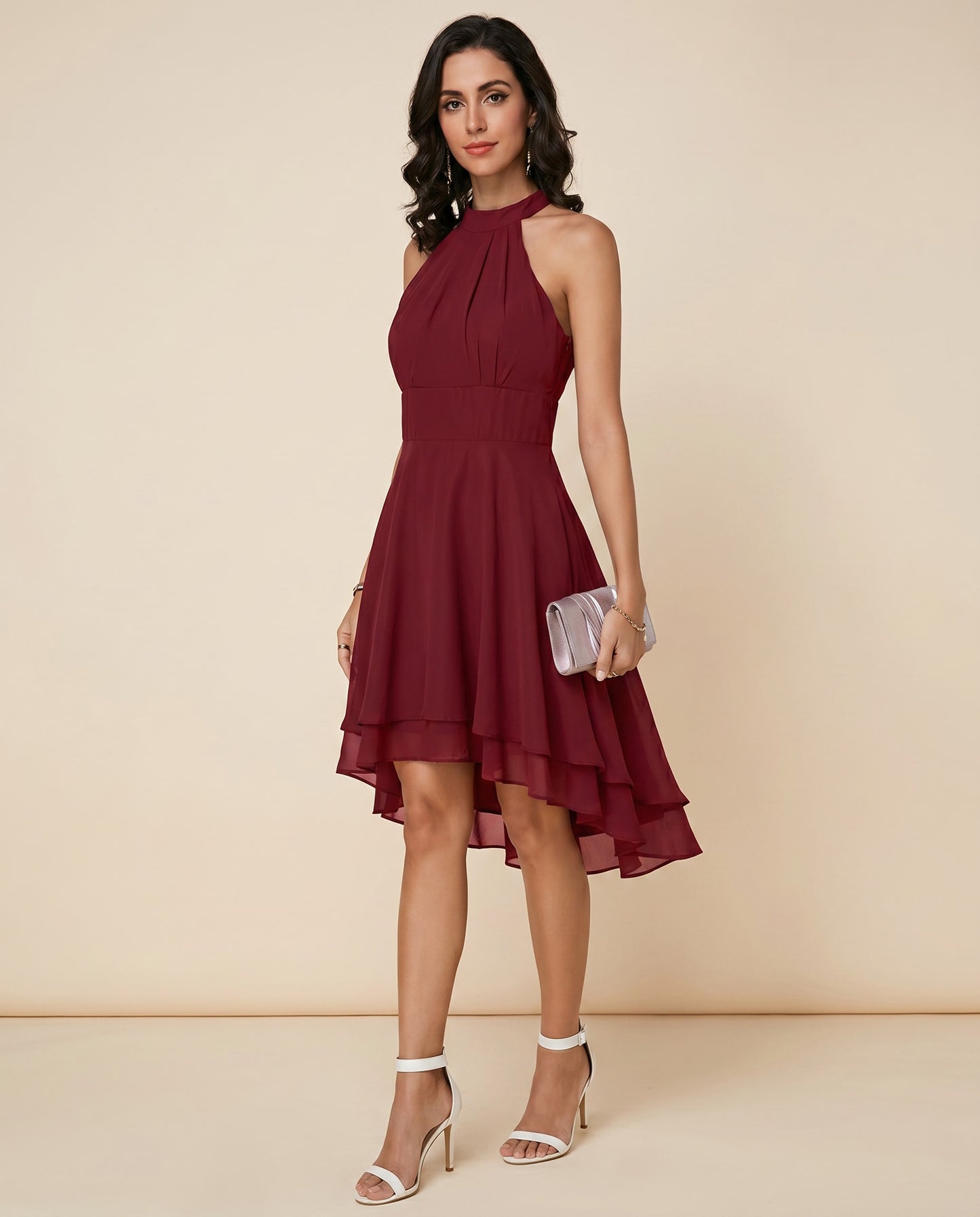 Bly Chiffon Halter Midi Dress_7