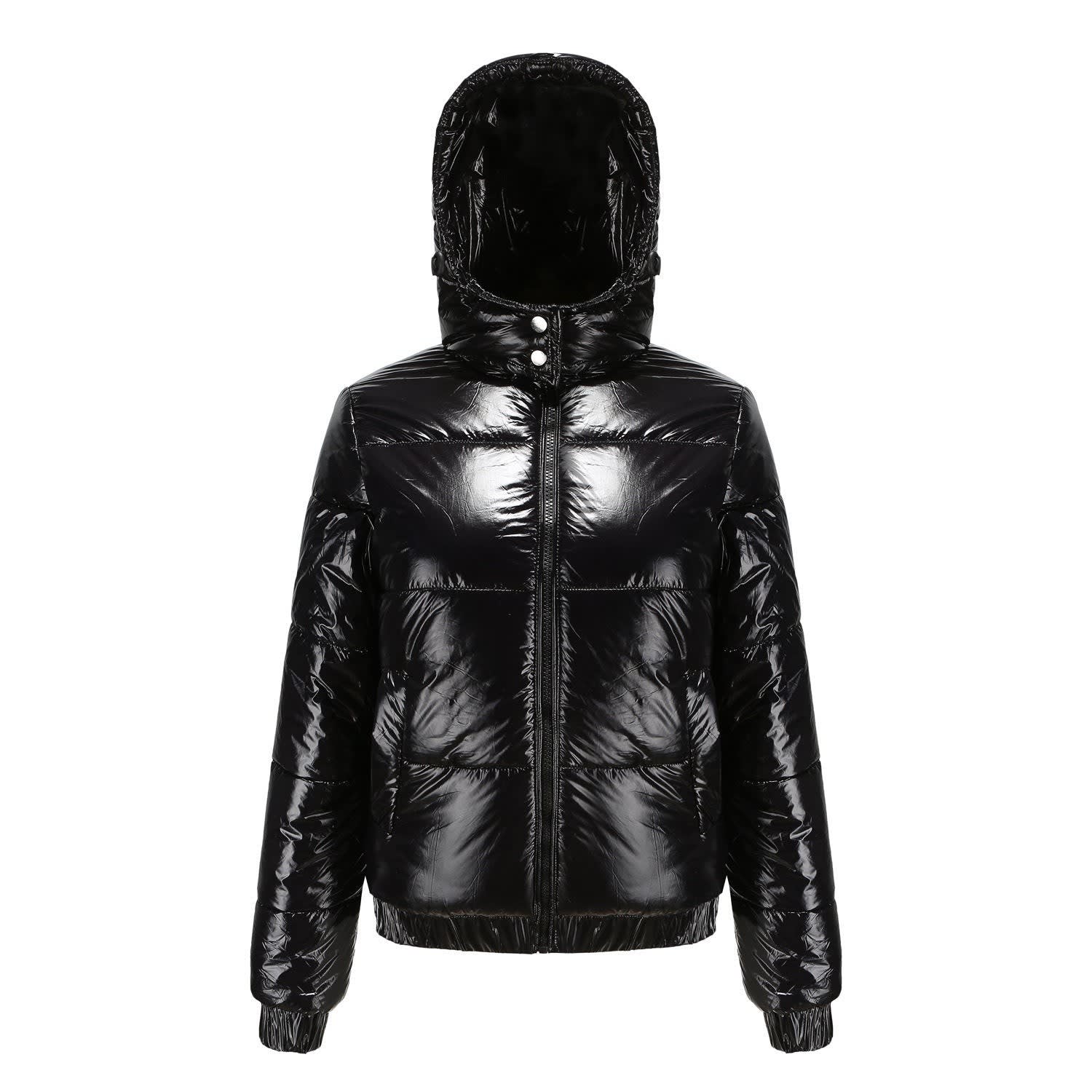 Lani High Shine Hooded Puffer Jacket