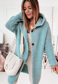 Acacia Chunky Knit Hooded Cardigan