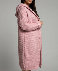 Acacia Chunky Knit Hooded Cardigan