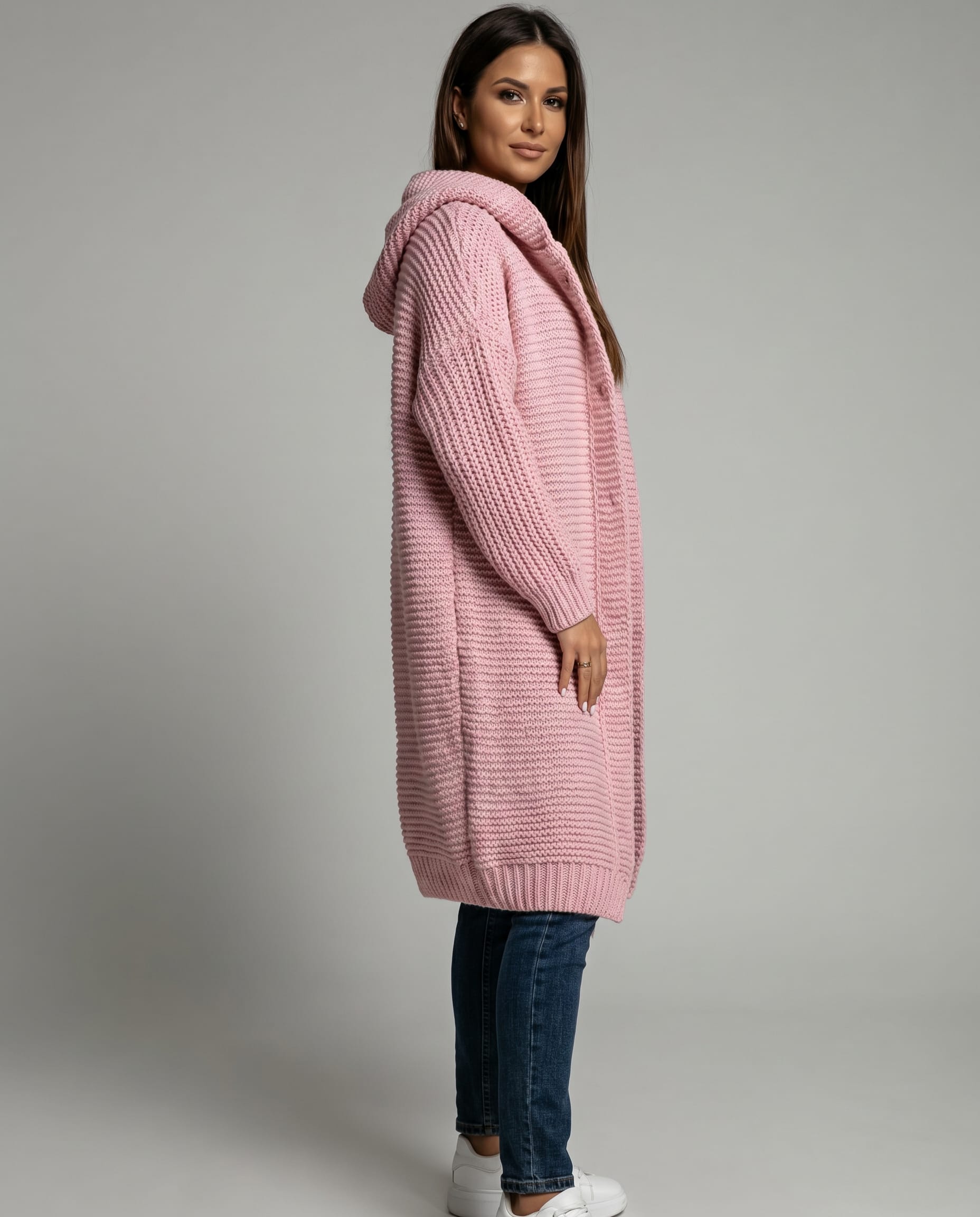 Acacia Chunky Knit Hooded Cardigan