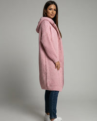 Acacia Chunky Knit Hooded Cardigan